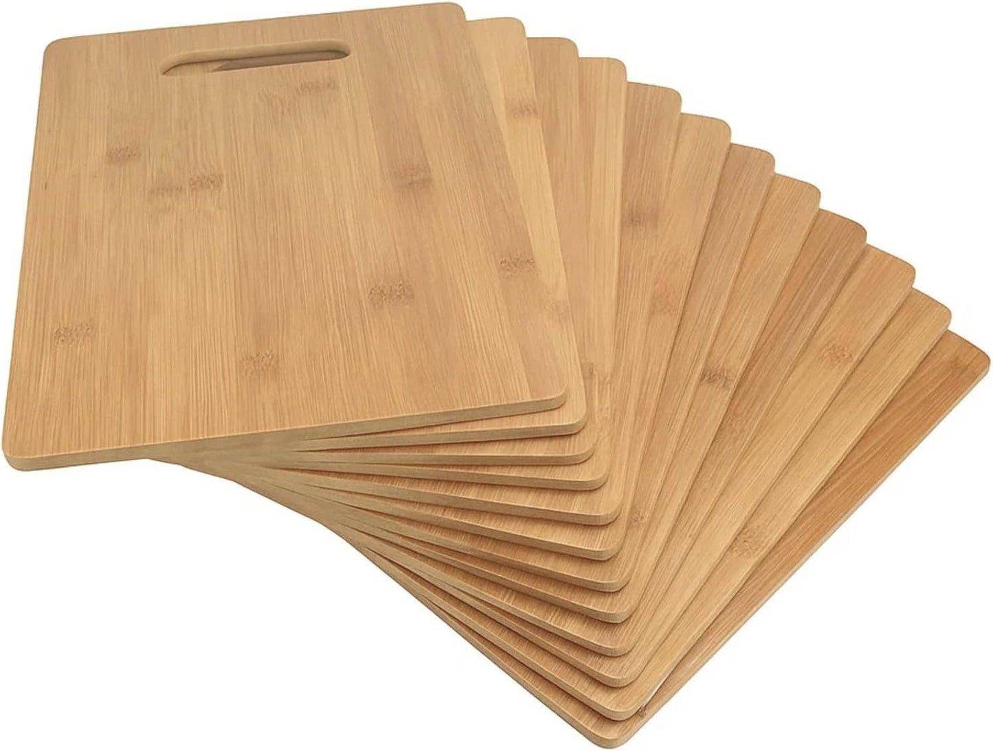 Bamboo Cutting Board with Handle: 12"x9"