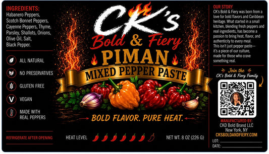 CK’s PIMAN authentic Haitian cooking paste.