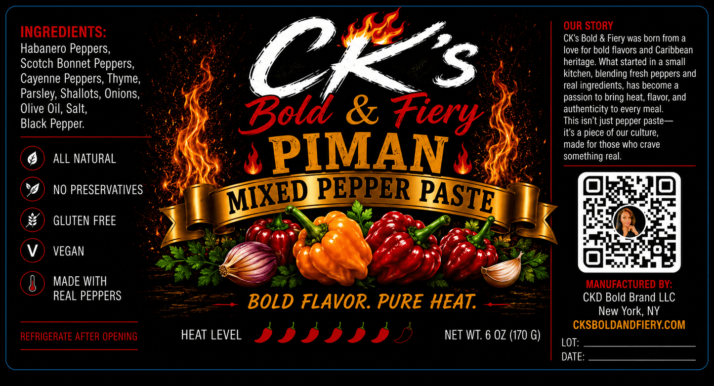 Cks Mixed Pepper Paste PIMAN - Cks Bold & FieryCks Mixed Pepper Paste PIMAN