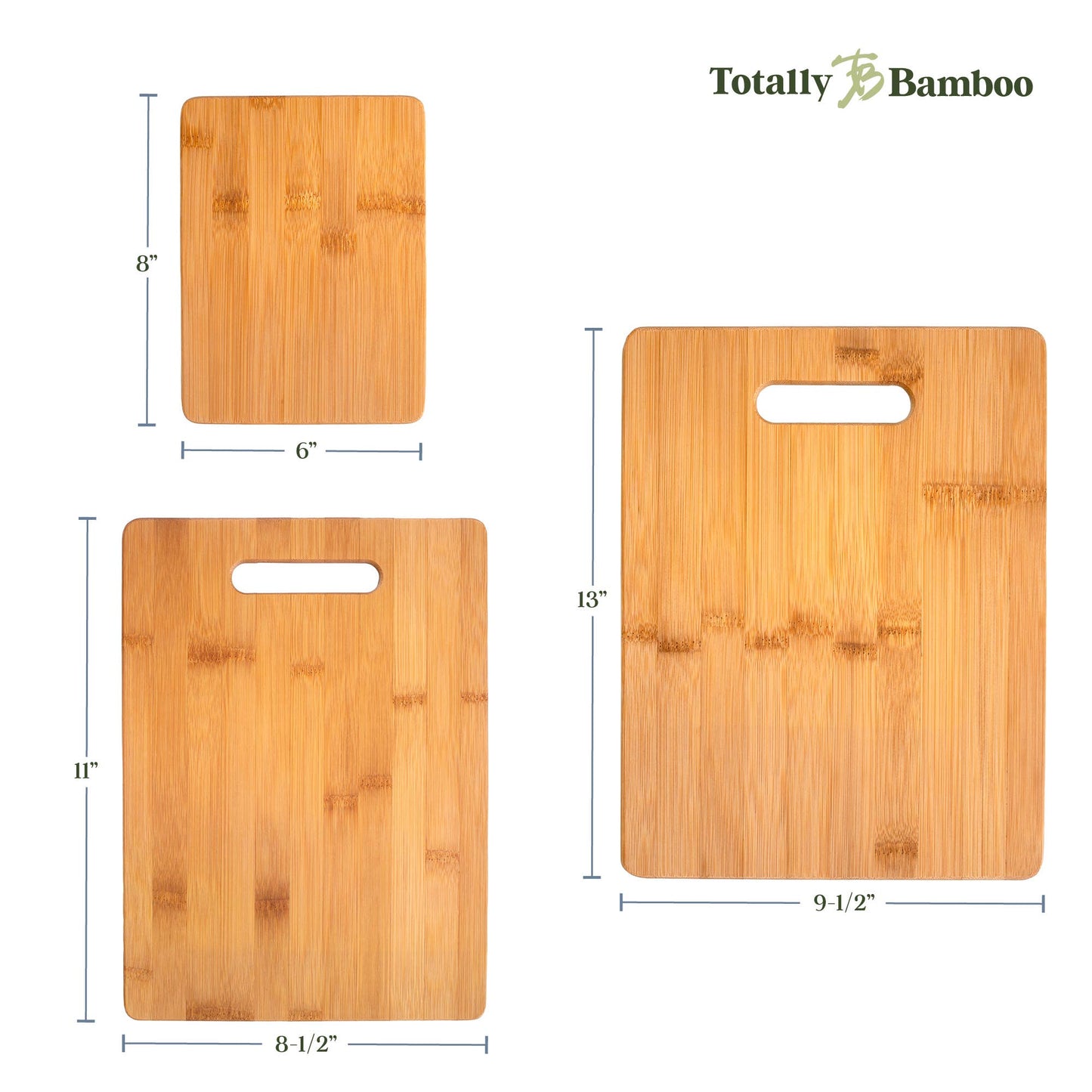 3-Piece Bamboo Cutting Board Set